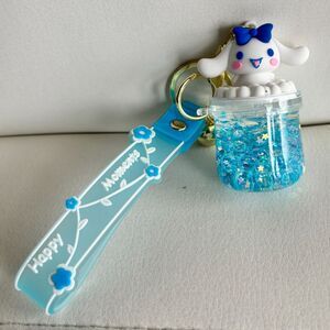 Sanrio Hello Kitty Blue Sparkle CINNAMOROLL Keychain, Backpack, Purse Charm 2.5"